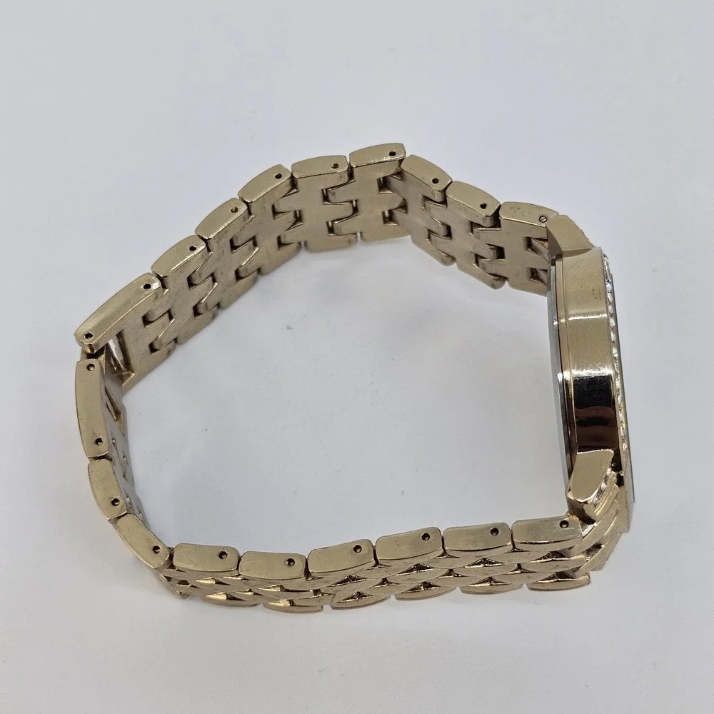 38MM Women's Analog Watch Gold Dial Gold‎ Bracelet Band 7.5